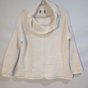 Elegant Cream Cowl Neck Sweater